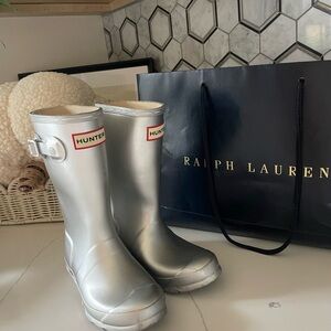Hunter Metallic Silver Boots